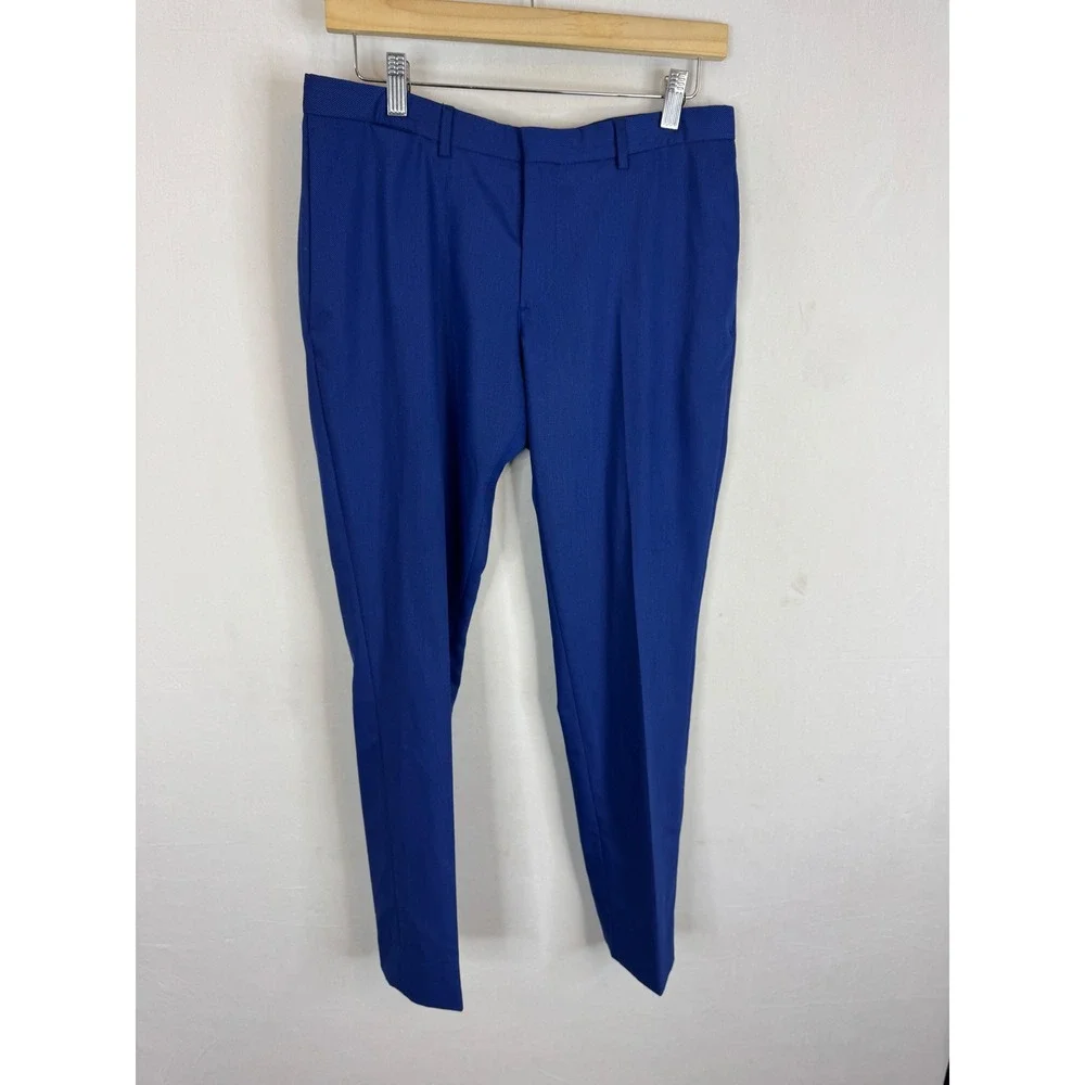 Zara Man Royal Blue Slim Fit Two Piece Suit Blazer 38 Pants 30X30